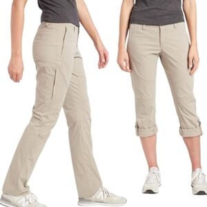 KUHL Spire Roll Up Sun Protection Hiking Pants Full Length Tan Khaki Women's 12